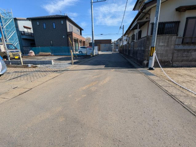 水戸市堀町　25期の前面道路含む現地写真|前面道路です。
