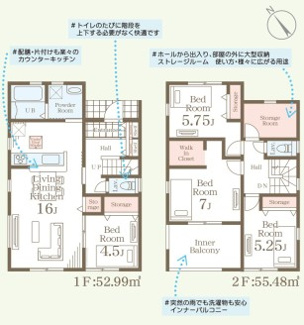 【間取り】 | Livele Garden.S古河諸川第13　 | 南向きで日当たり良好な間取りです！