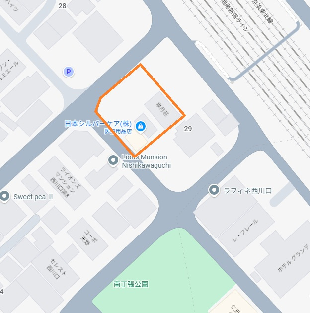南町3丁目パーキングの地図