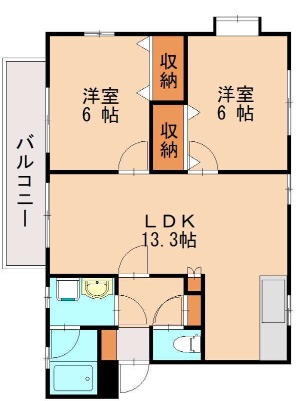  メープル香椎Aの間取り