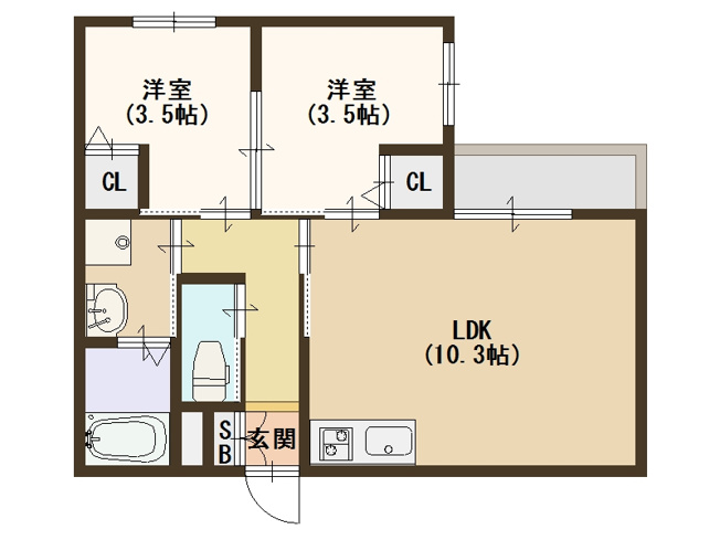 【間取り】 | フォルモント住之江