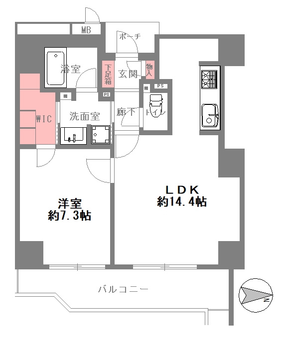 ソシオタワー南船場の間取り