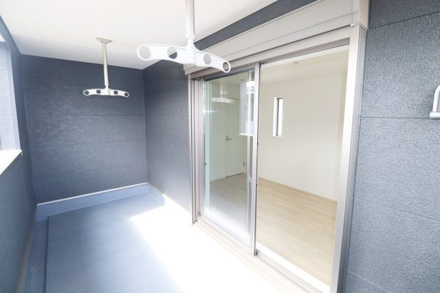 郡山市並木５丁目　　　　５号棟　　　大島小学校、郡山第５中学区のバルコニー