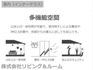 【設備】 | 香取市佐原新築工事 | インナーテラス（イメージ）