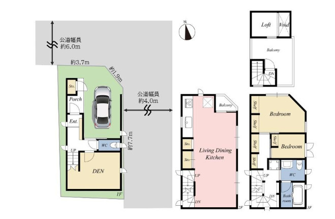 本駒込４丁目中古戸建の間取り