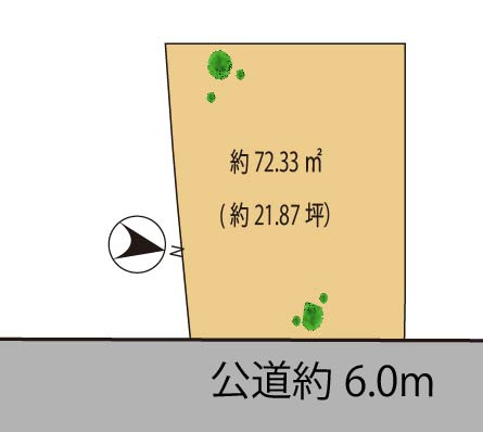 豊島区東池袋　建築条件なし売地の土地図