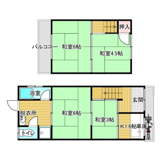 【間取り】 | 梅津林口町テラスハウス