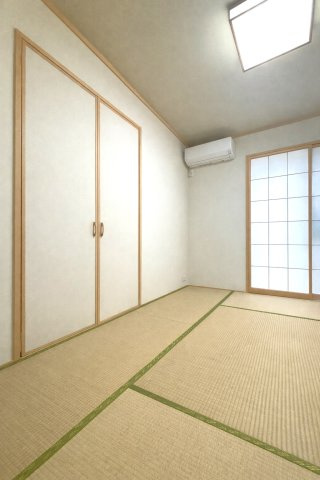 大蔵5丁目戸建の和室|1階和室
※室内写真は家具・小物等を消すAI生成のため、実物とは異なる場合がございます。