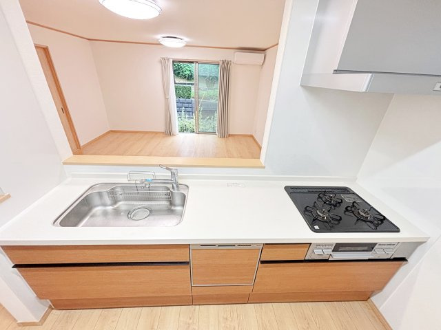 大蔵5丁目戸建のキッチン|3口コンロ、浄水器