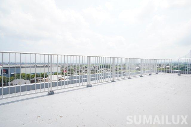 熊本市南区田井島１丁目の賃貸マンションのバルコニー|写真は反転タイプになります。