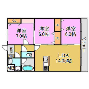 【間取り】 | レーヴメゾン羽衣