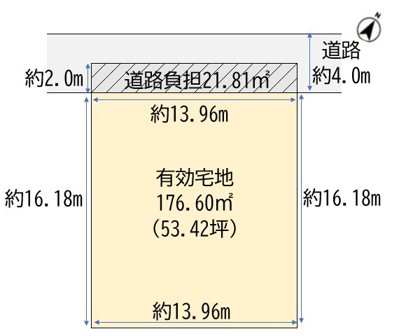 東区東中野山1丁目　土地の区画図