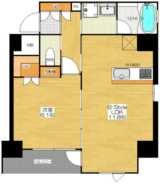 KONA天神橋の間取り