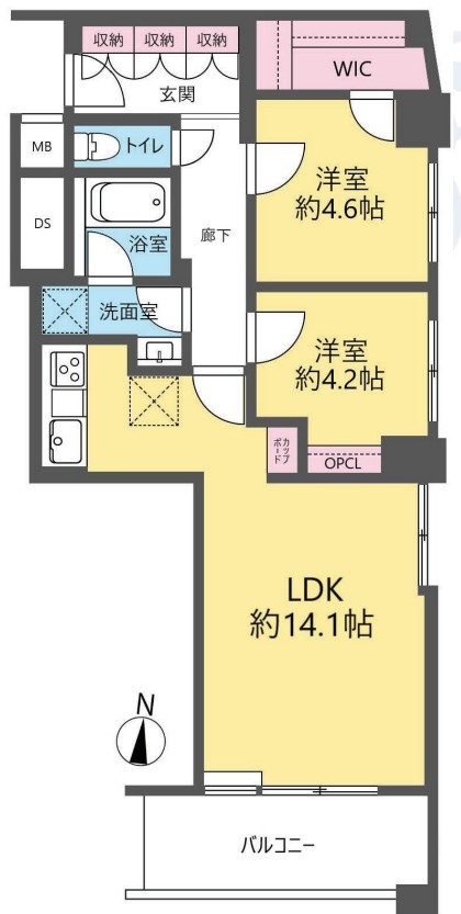 宮園キャピタルマンションの間取り