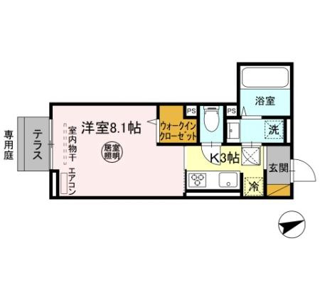D-ROOM椿森1丁目Bの間取り