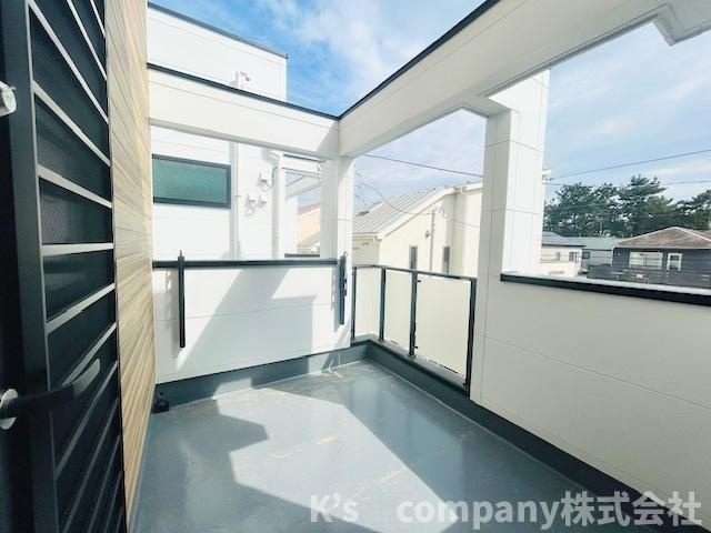 茅ヶ崎市東海岸南3丁目　新築戸建　2号棟のバルコニー|ワイドバルコニー☆
