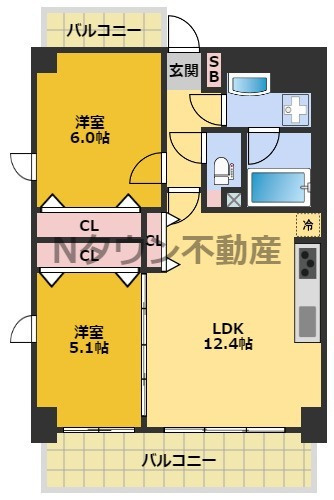 【間取り】 | アクアブルー | 間取りです
