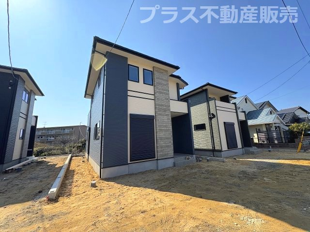 【外観】 | 福岡市東区三苫1丁目2期　3号棟（全4棟）【仲介手数料無料・0円】 | まもなく完成。ご内覧は可能です。ご見学はプラス不動産販売にお任せ下さい。