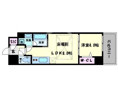 アーバネックス西天満の間取り|アーバネックス西天満　間取り（反転）