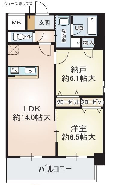 デセンテ北梅田の間取り