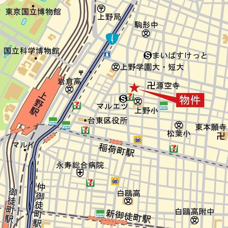JP noie 上野稲荷町のその他|地図