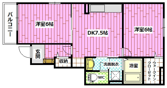 クローバーＭの間取り