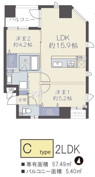 グランデージ新大阪の間取り