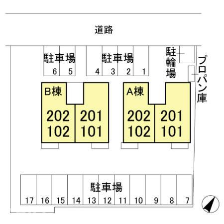 セジュール八千代　Ａの区画図|他社様掲載物件もまとめてご紹介、ご案内可能です(^^)/