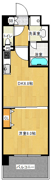 ピアッツァレント奈良医大前の間取り|1DK