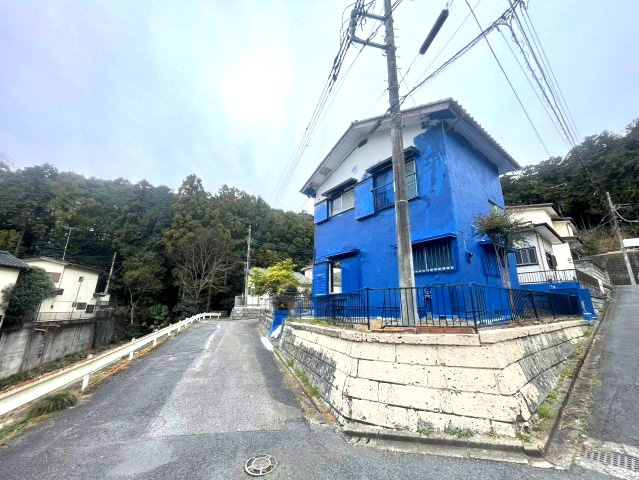 目印になる青い家　人と被らない住まいの外観|外はこのようになっています