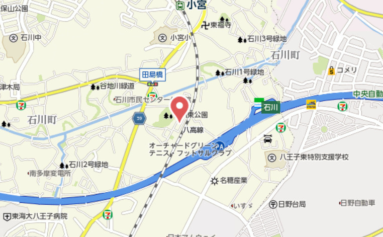 祝　成約　八王子市　石川町　中古戸建の地図|～仲介手数料無料☆八王子ひなた不動産～八王子市石川町　中古戸建