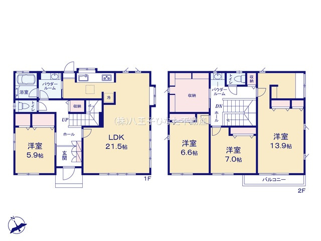 『八王子市中古戸建て』八王子市片倉町1585-1【仲介手数料無料】　八王子市片倉町　の間取り|～仲介手数料無料☆八王子ひなた不動産～八王子市片倉町　中古戸建