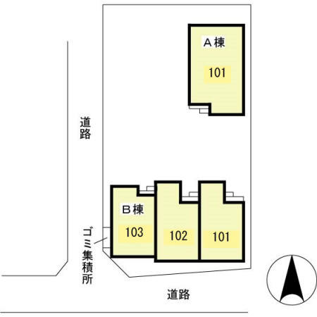 エーデルハイム　ＡＢの区画図