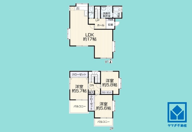 西宮市五月ケ丘の間取り|3LDK、土地面積78.77平米、建物面積84.61平米、木造2階建。2026年6月リフォーム済の大変綺麗なお部屋で、即ご入居いただけます。