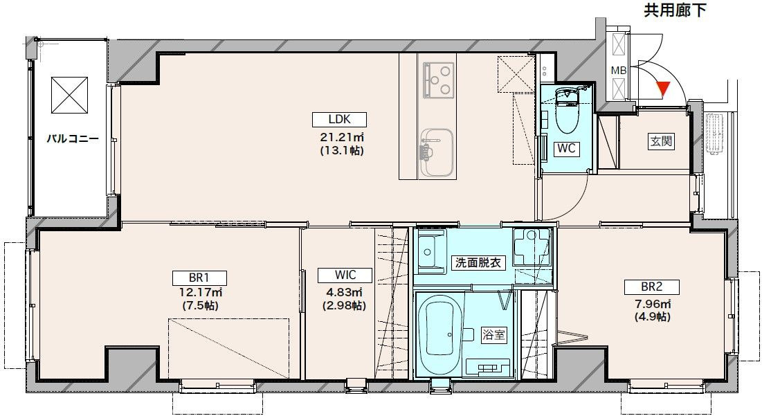 コア六本松の間取り