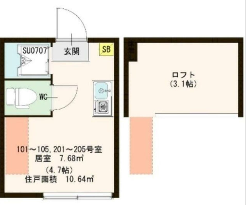 シャルムメゾン阿佐谷の間取り|使用目的色々♪ロフト付です★