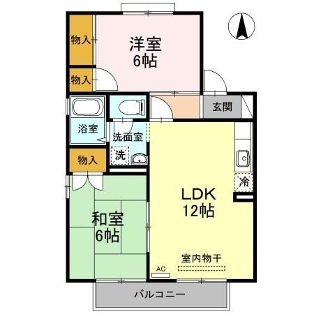 【間取り】 | エスポワール３４　E棟