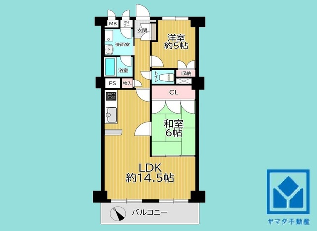 シーアイマンション夙川広田の間取り|2LDK、専有面積66.08平米、バルコニー面積7.17平米、11階建て6階部分。2025年10月リフォーム済の大変綺麗なお部屋です。ご成約でヤマダポイントプレゼント中です。お問合せお待ちしております