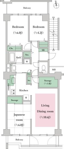 シーアイハイツ和光　H棟の間取り