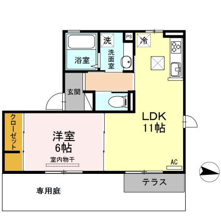 セジュール松泉Ⅱの間取り|使い勝手の良い間取りです♪