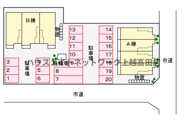 グリーンテラスＢの駐車場|駐車場