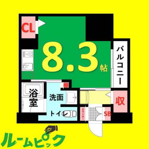 パークアクシス新栄　名古屋市賃貸　仲介手数料無料の間取り