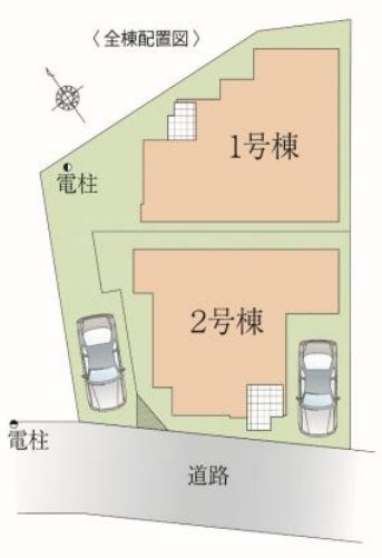 茅ヶ崎市松が丘２丁目新築戸建て　3期1号棟の区画図|区画図「茅ヶ崎市松が丘2丁目新築戸建て」