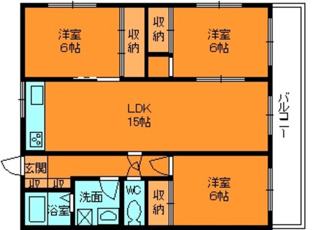 ラムズ信貴ヶ丘の間取り