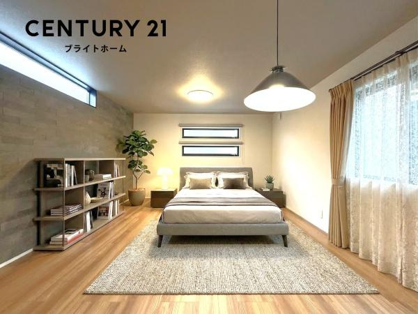 横浜市泉区中田南５丁目の新築一戸建の洋室|本画像はAIがCGで家具作成しており、実際の現地に家具は設置されておりません。また、販売価格に家具等は含まれておりません。