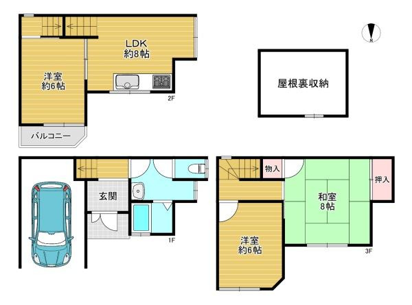 【間取り】 | 大阪市鶴見区浜3丁目　中古戸建