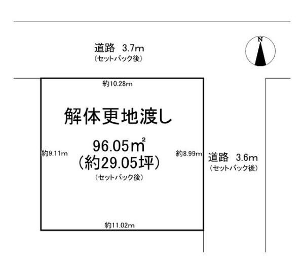 橿原市曽我町　建築条件なし土地の土地図