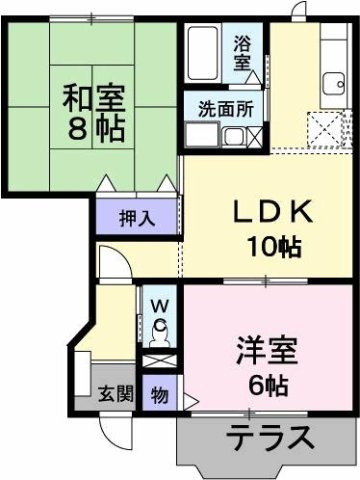 サンシャインヒルズＡの間取り