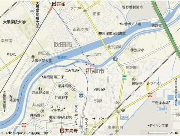 アンプルール クラージュ 別府の地図