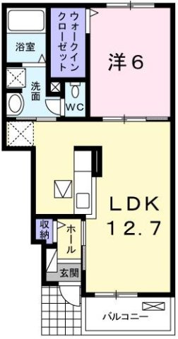 エスペランサ天神Ⅱの間取り